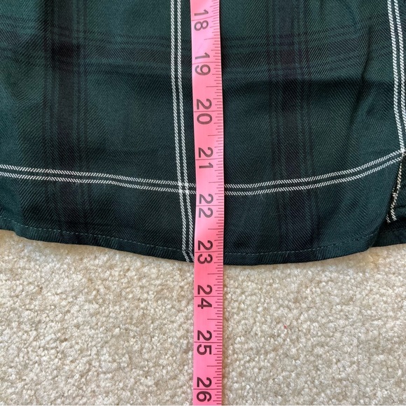 Sanctuary Shirt Womens Extra Small Green Blue Plaid Ruffle Long Sleeve Blouse - Picture 8 of 8